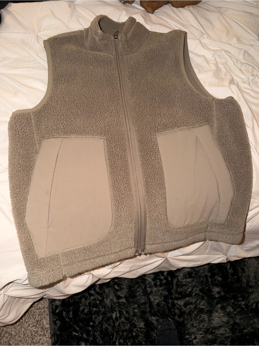 lululemon athletica Adult Taupe Sherpa Vest - Neutral Taupe
